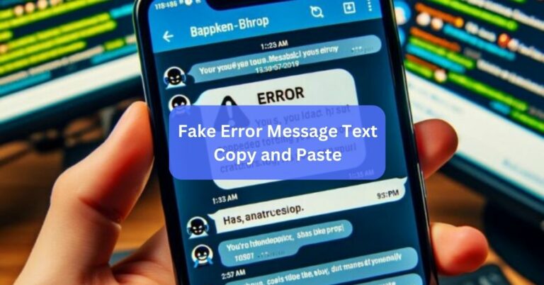 Fake Error Message Text Copy and Paste – Let’s Explore In 2024!